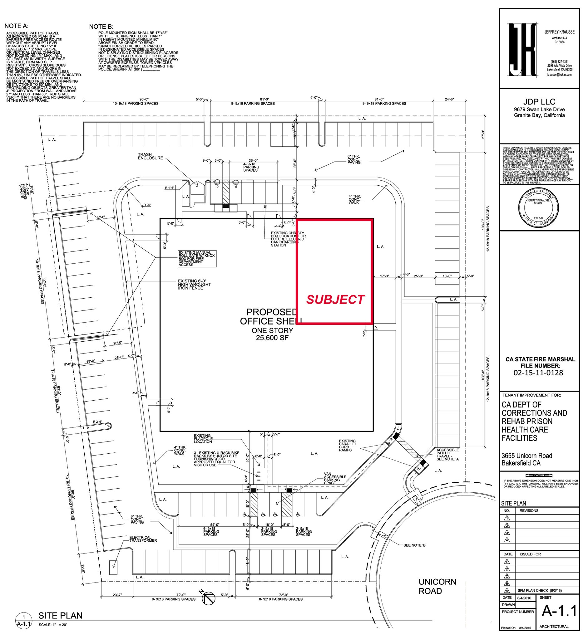 3655 Unicorn Rd, Bakersfield, CA for lease Floor Plan- Image 1 of 2