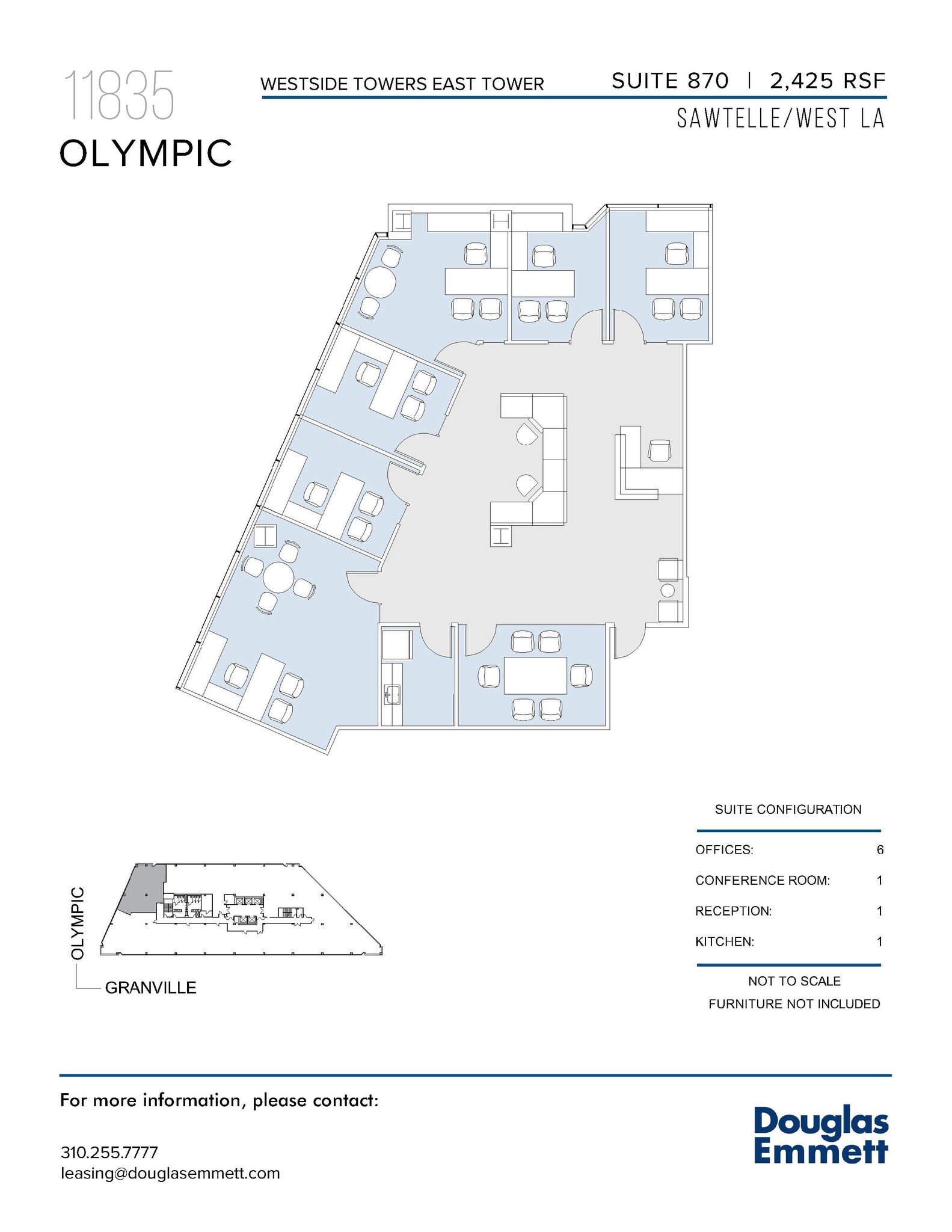 11845 W Olympic Blvd, Los Angeles, CA à louer Plan d’étage- Image 1 de 1