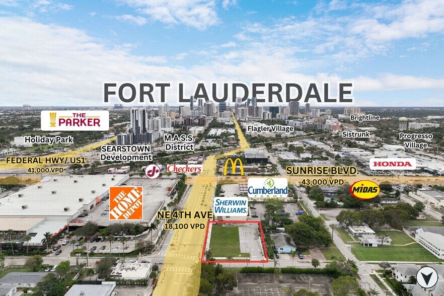 1091 NE 4th Ave, Fort Lauderdale, FL à vendre - Aérien - Image 2 de 19