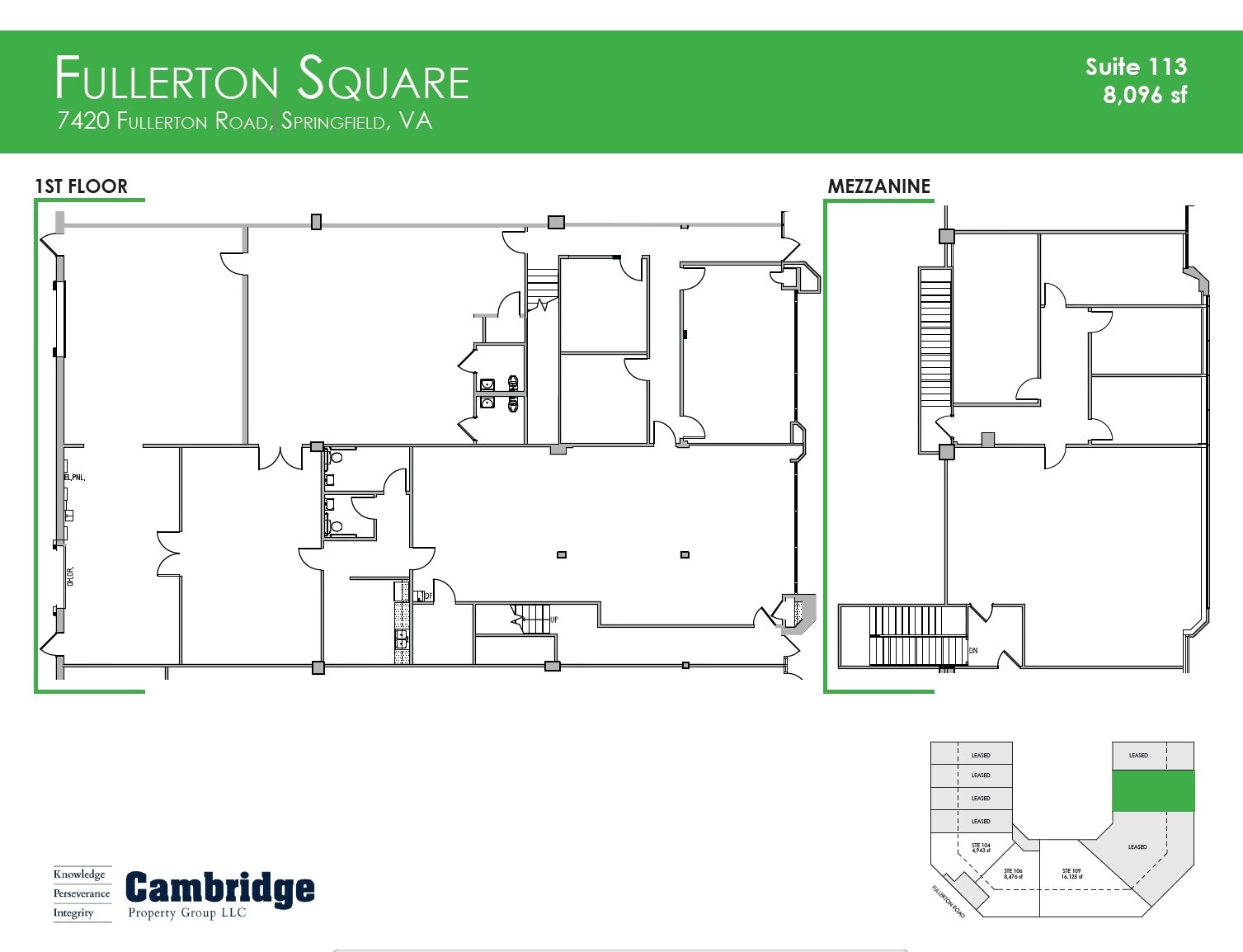 7420 Fullerton Rd, Springfield, VA for lease Floor Plan- Image 1 of 1
