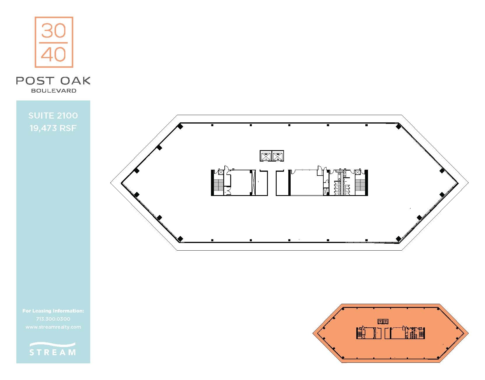 3040 Post Oak Blvd, Houston, TX à louer Plan d  tage- Image 1 de 1