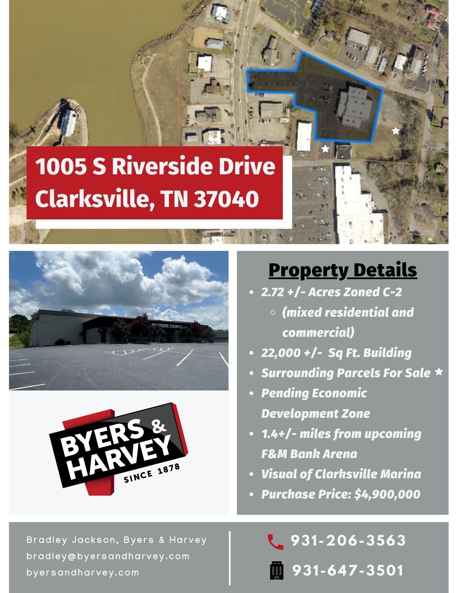 1005 S Riverside Dr, Clarksville, TN à vendre Photo principale- Image 1 de 1