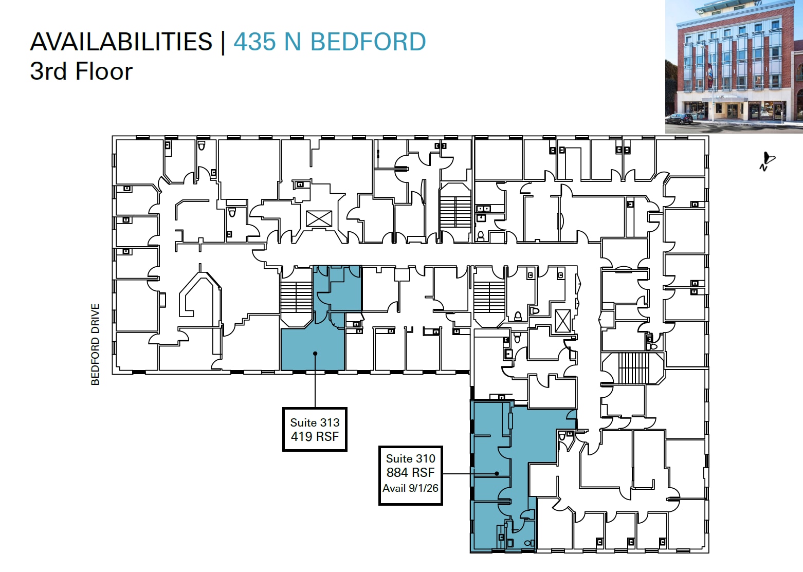 435-437 N Bedford Dr, Beverly Hills, CA à louer Plan d’étage- Image 1 de 1