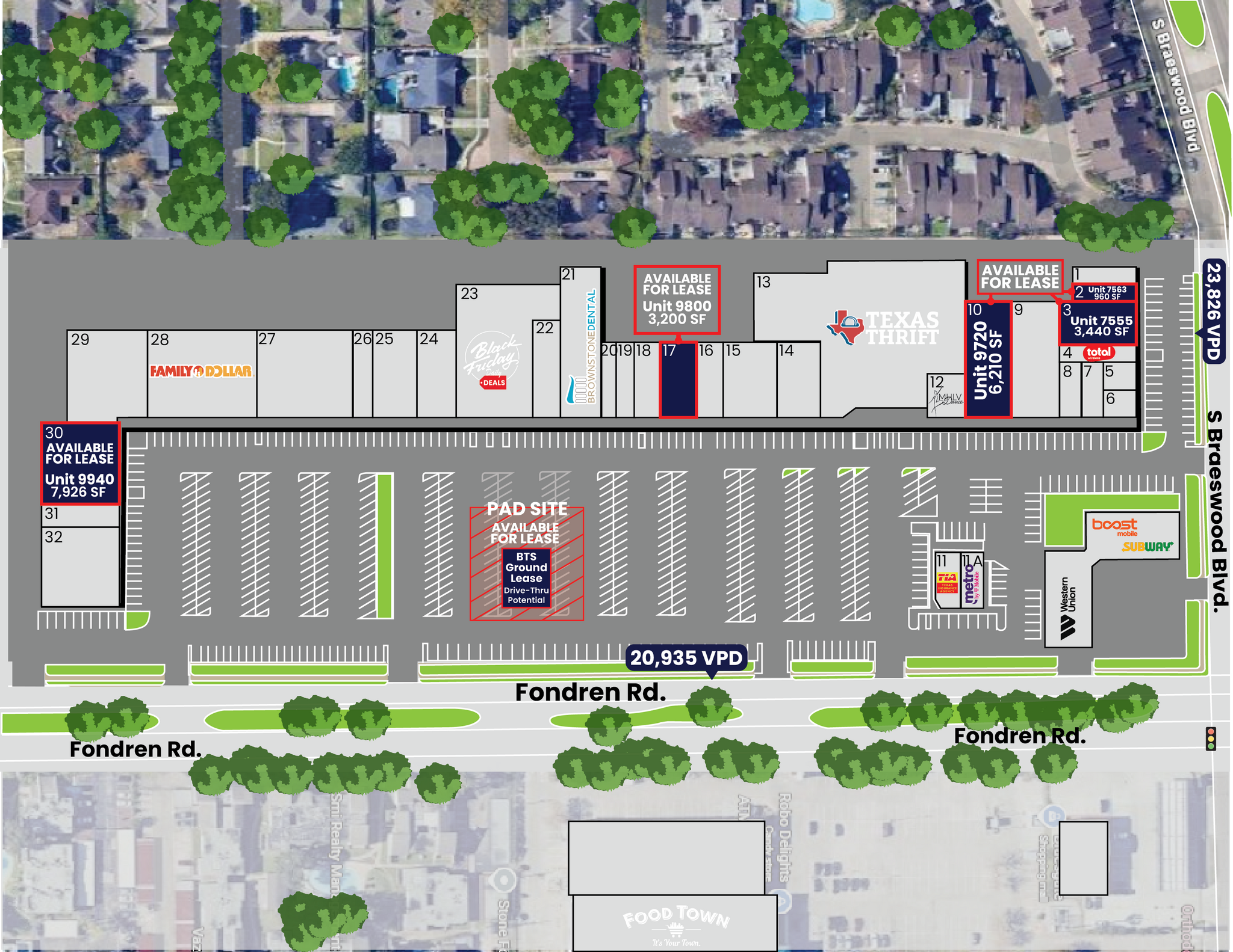 9700-9950 Fondren Rd, Houston, TX for lease Site Plan- Image 1 of 2