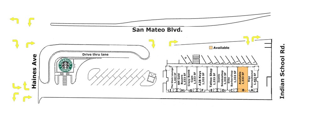 2130 NE San Mateo, Albuquerque, NM à louer - Plan de site - Image 2 de 7