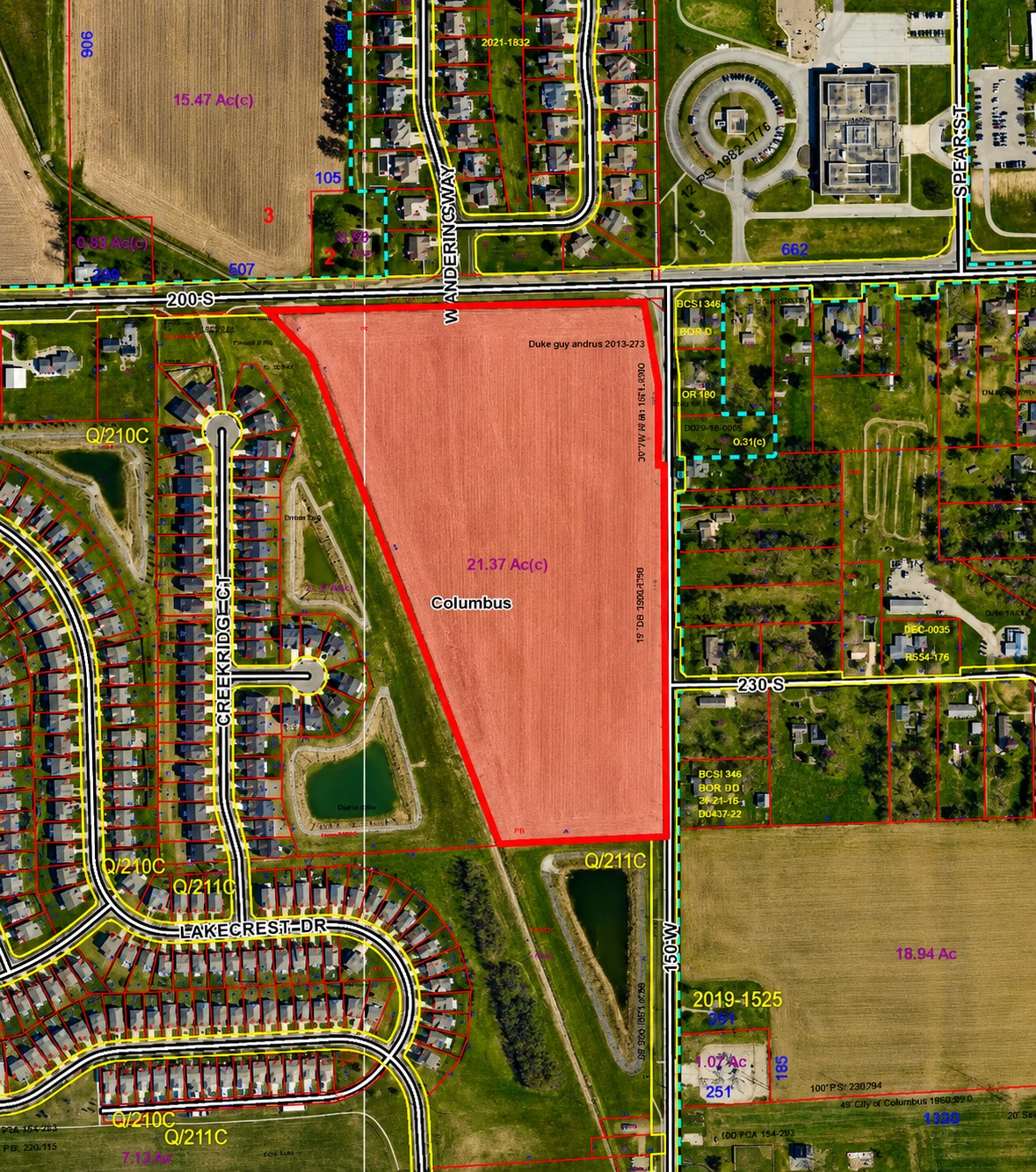 200 South, Columbus, IN for sale Aerial- Image 1 of 2