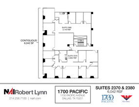 1700 Pacific Ave, Dallas, TX à louer Plan d  tage- Image 1 de 1