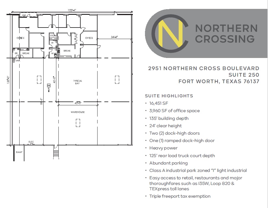 2951 Northern Cross Blvd, Fort Worth, TX for lease Floor Plan- Image 1 of 1