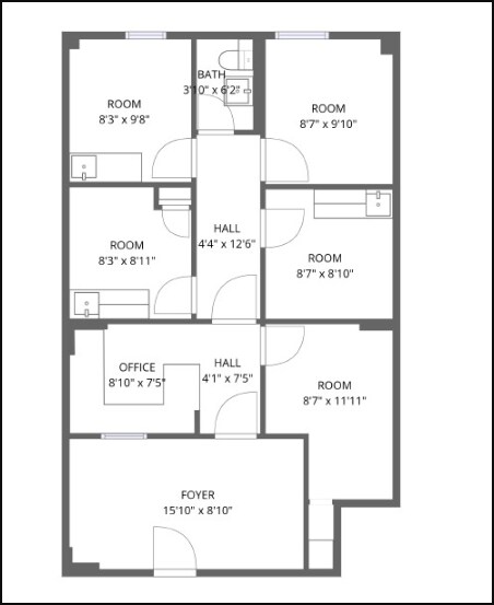 11125 Rockville Pike, Rockville, MD 20852 - Unité 107 - - Plan d’étage - Image 1 of 10