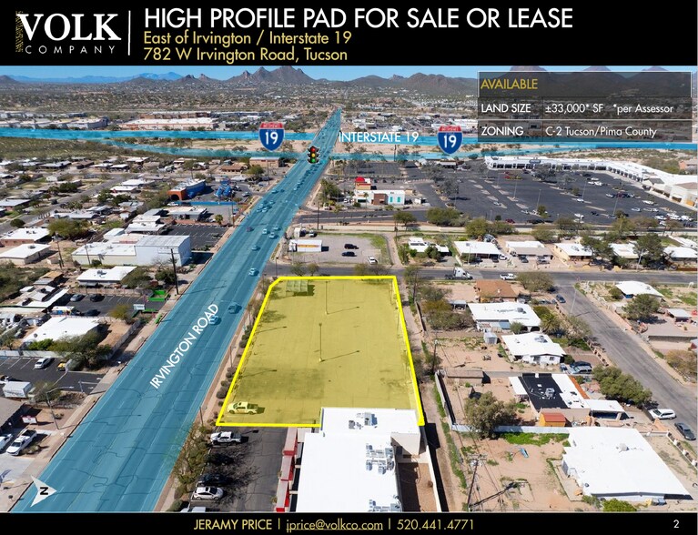 782 W Irvington Rd, Tucson, AZ à louer - Aérien - Image 2 de 17