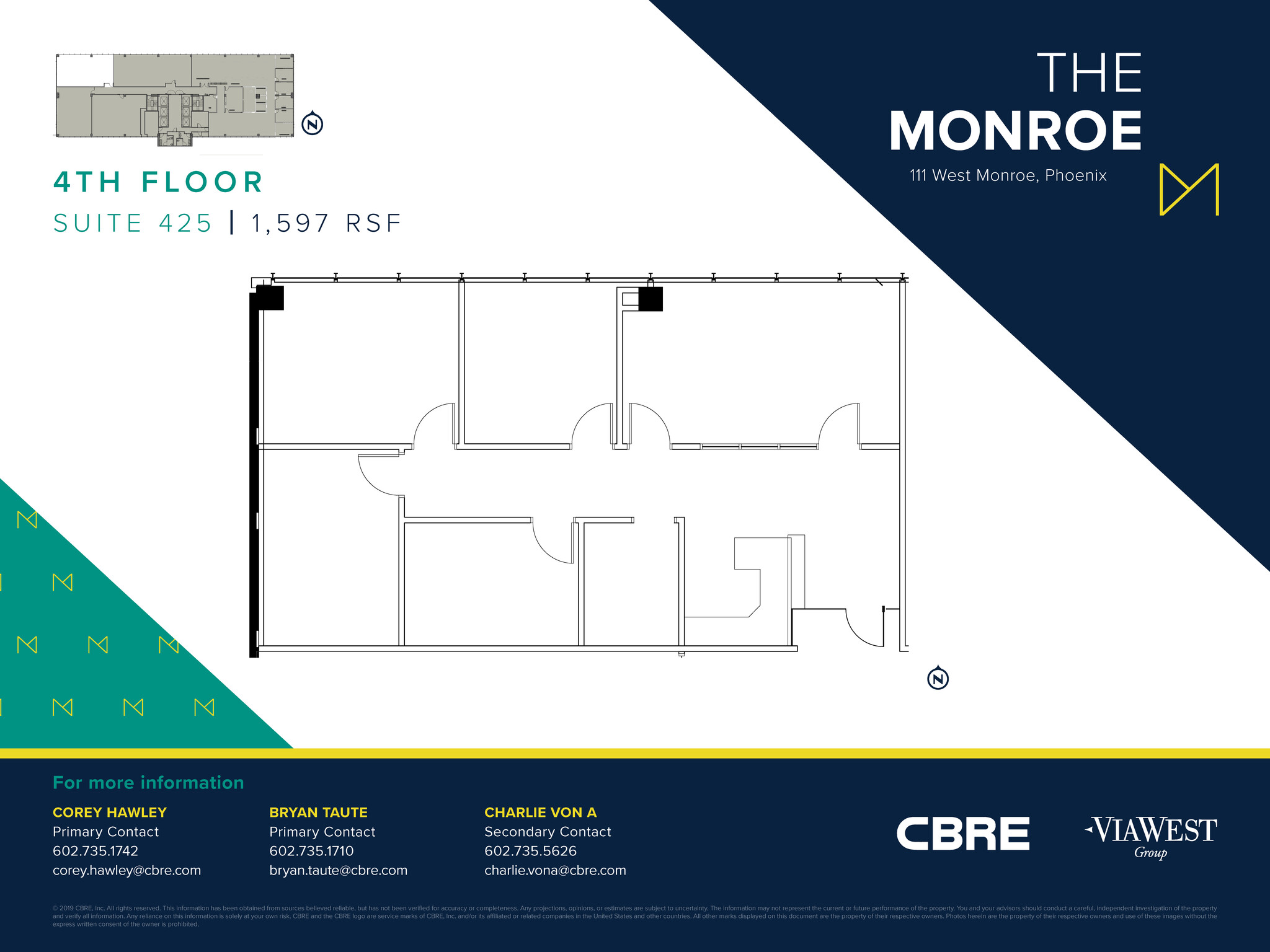 111 W Monroe St, Phoenix, AZ à vendre Plan d  tage- Image 1 de 1