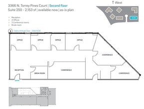 3333 N Torrey Pines Ct, La Jolla, CA for lease Floor Plan- Image 1 of 6