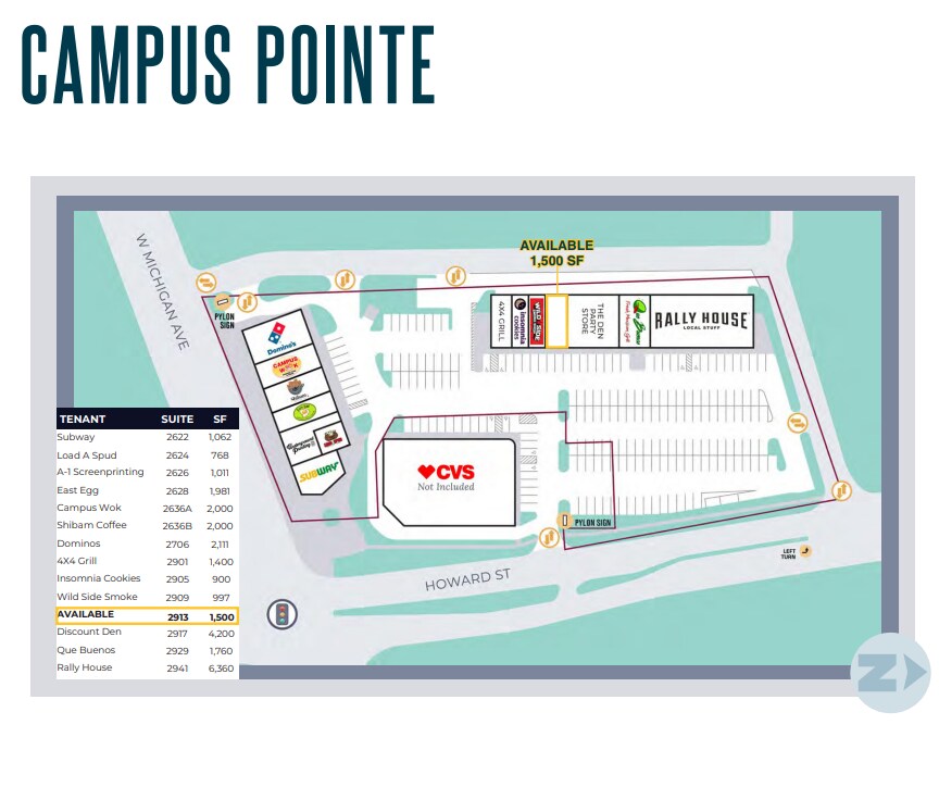 2620-2627 W Michigan Ave, Kalamazoo, MI à louer Plan d’étage- Image 1 de 1