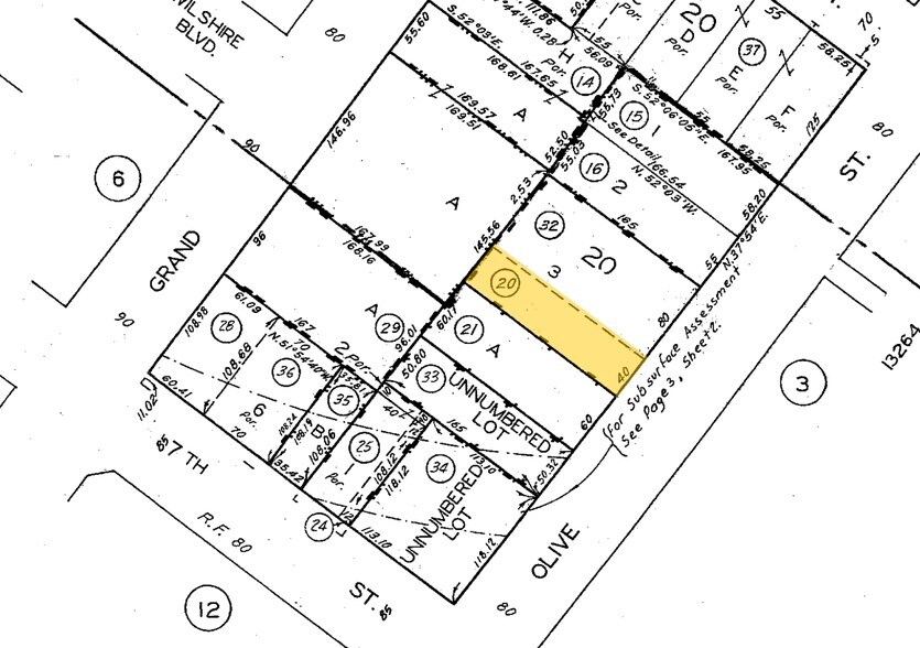 633 S Olive St, Los Angeles, CA for lease - Plat Map - Image 2 of 2