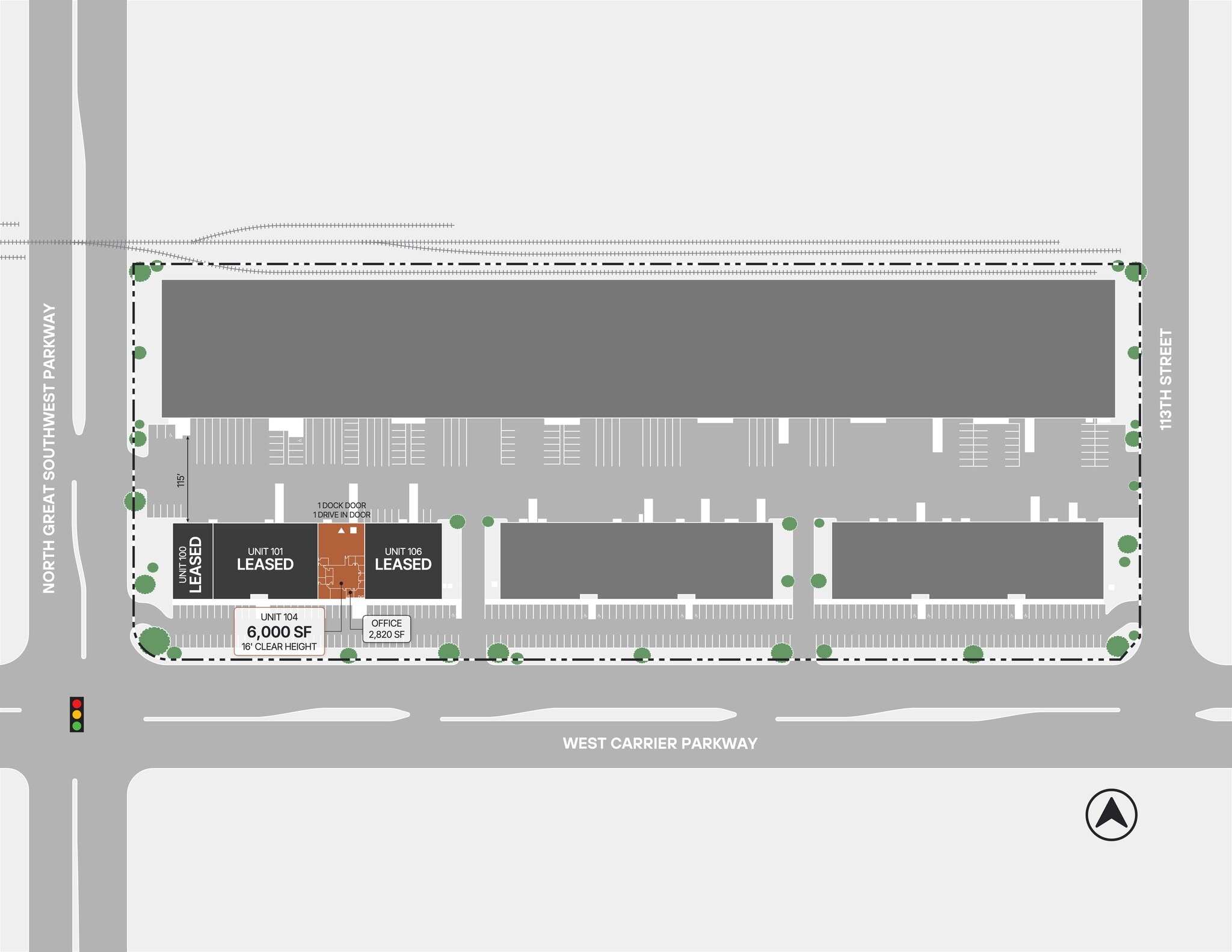 1205 W Carrier Pky, Grand Prairie, TX à louer Plan de site- Image 1 de 1