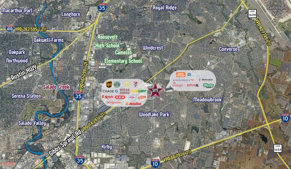 Railway & FM 78, San Antonio, TX à vendre - Aérien - Image 3 de 3