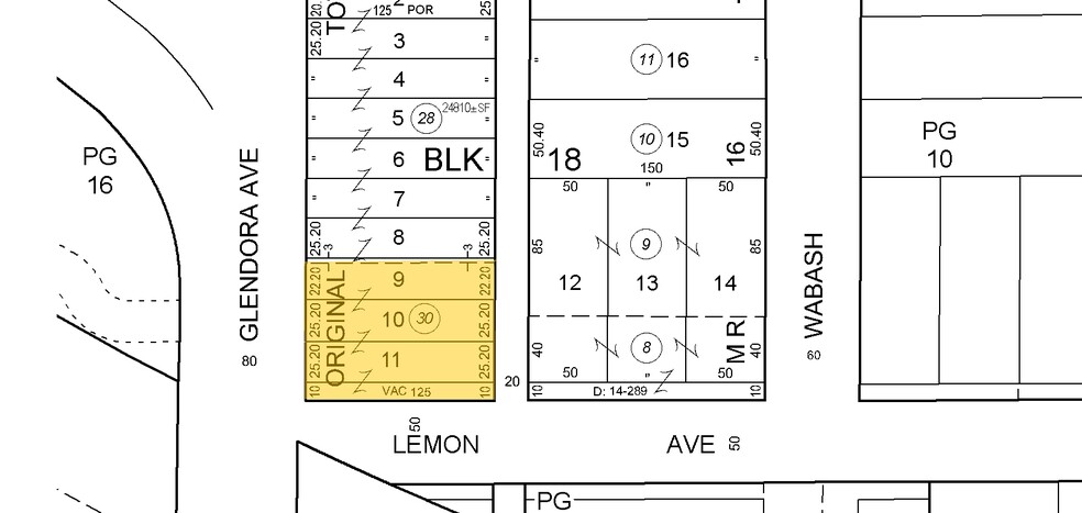 422 S Glendora Ave, Glendora, CA à vendre - Plan cadastral - Image 2 de 2