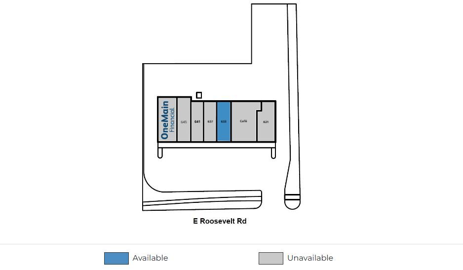 621-649 E Roosevelt Rd, Lombard, IL à louer - Plan de site - Image 2 de 4