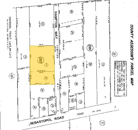 1524-1536 Hampton Way, Santa Rosa, CA for lease - Plat Map - Image 2 of 2