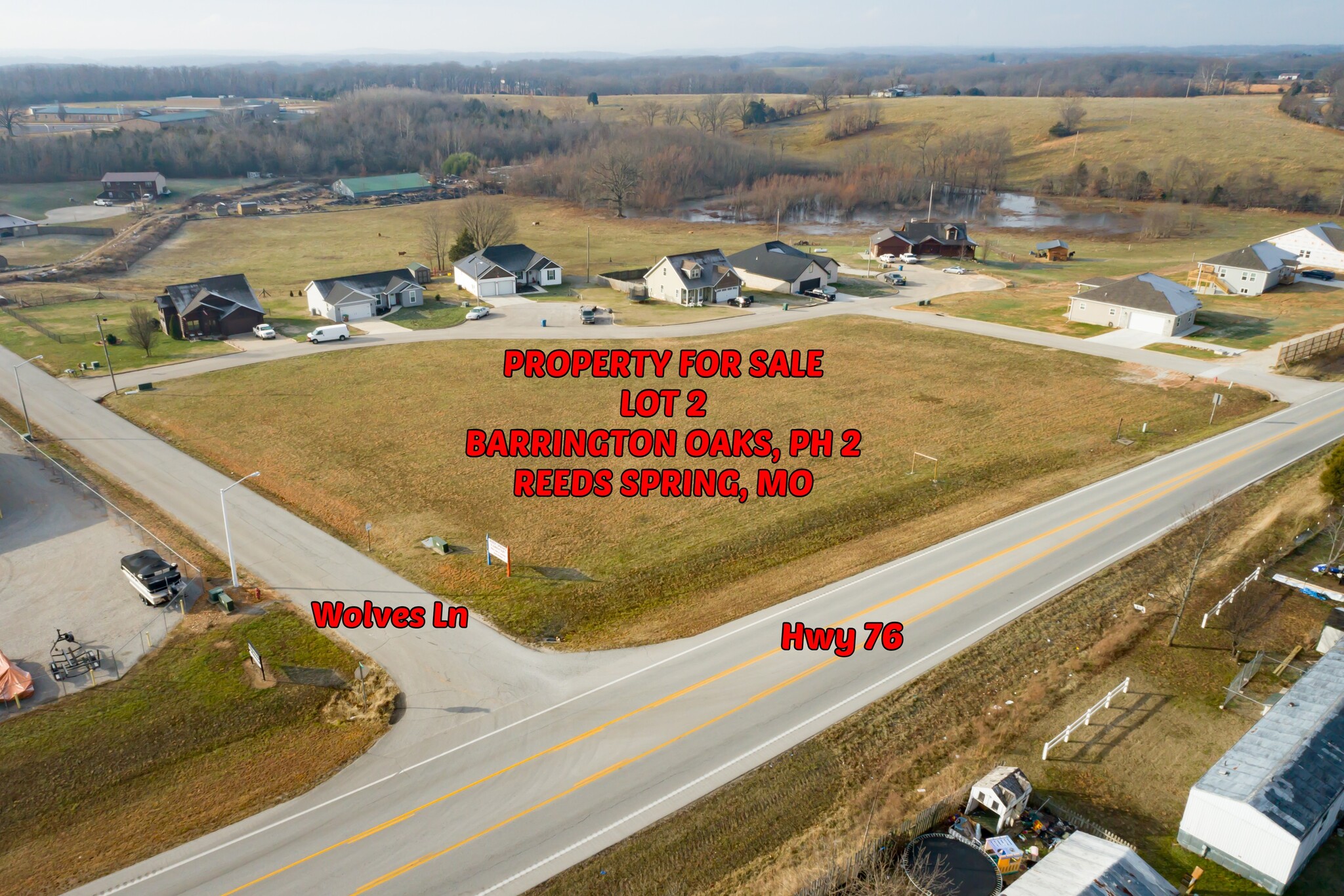 Wolves, Reeds Spring, MO for sale Aerial- Image 1 of 1