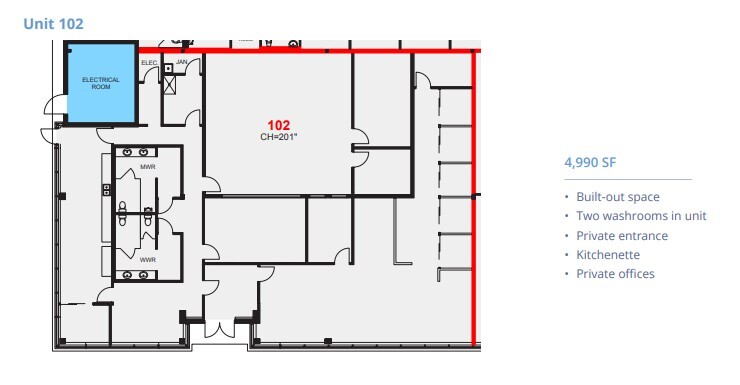 1375 N Service Rd E, Oakville, ON for lease Floor Plan- Image 1 of 3