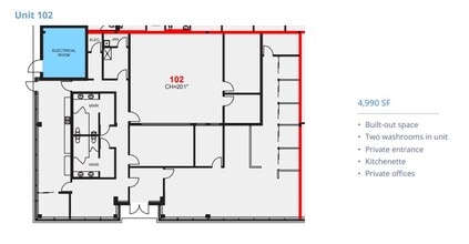1375 N Service Rd E, Oakville, ON for lease Floor Plan- Image 1 of 3