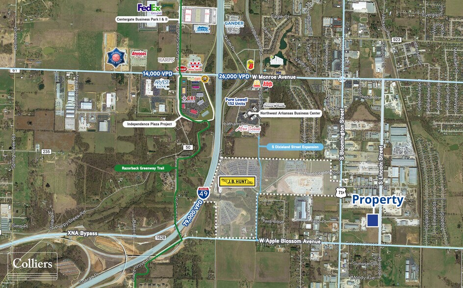 800 S Lincoln St, Lowell, AR à louer - Photo du bâtiment - Image 2 de 4