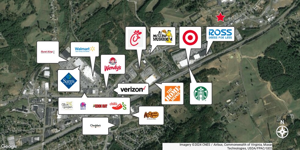 Lee Hwy, Bristol, VA à vendre - Aérien - Image 2 de 5