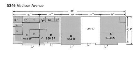 5346 Madison Ave, Sacramento, CA for lease Floor Plan- Image 1 of 1