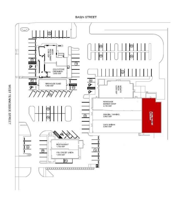 1416 W Tennessee St, Tallahassee, FL à louer Plan de site- Image 1 de 6