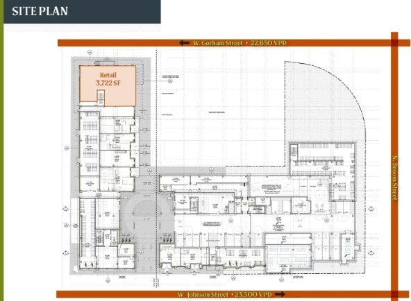 405 W Gorham St, Madison, WI à louer Plan de site- Image 1 de 2