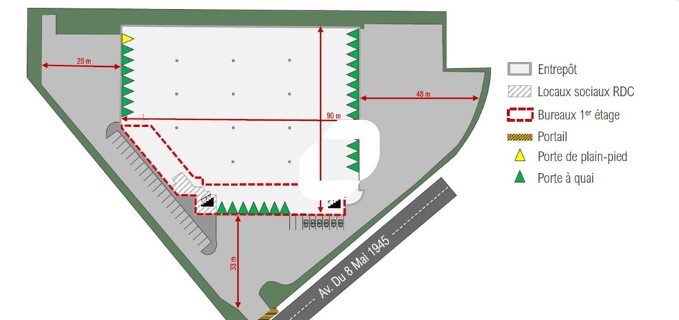 Industriel dans Villeneuve-la-Garenne à louer - Plan de site - Image 2 de 2