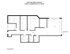 5410-5430 NW 33rd Ave, Fort Lauderdale, FL à louer Plan d’étage- Image 2 de 2