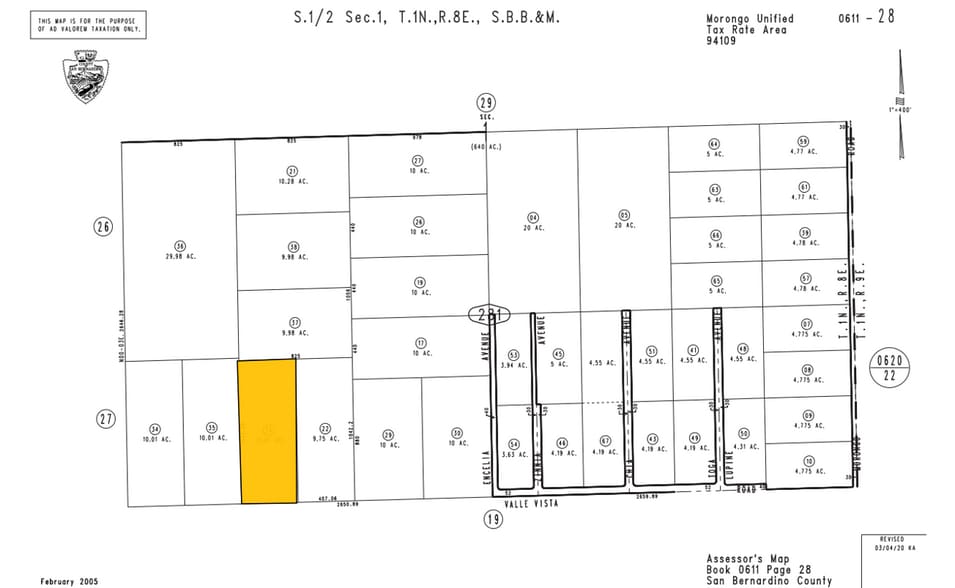 Valle Vista Road, Twentynine Palms, CA for sale - Primary Photo - Image 1 of 1