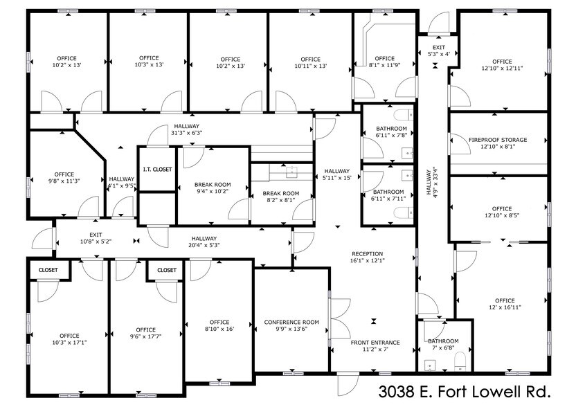 3038 E Fort Lowell Rd, Tucson, AZ à vendre - Plan d’étage - Image 2 de 16