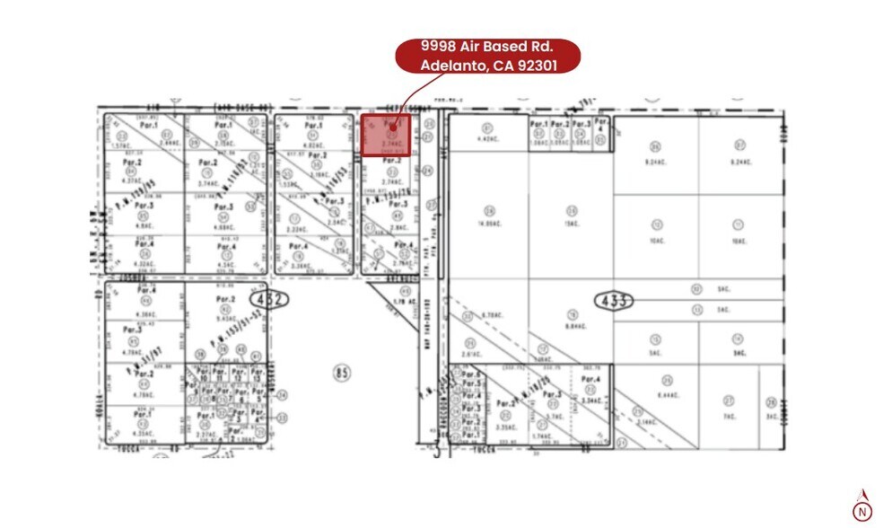 9998 Air Base Rd, Adelanto, CA à vendre - Plan cadastral - Image 3 de 3