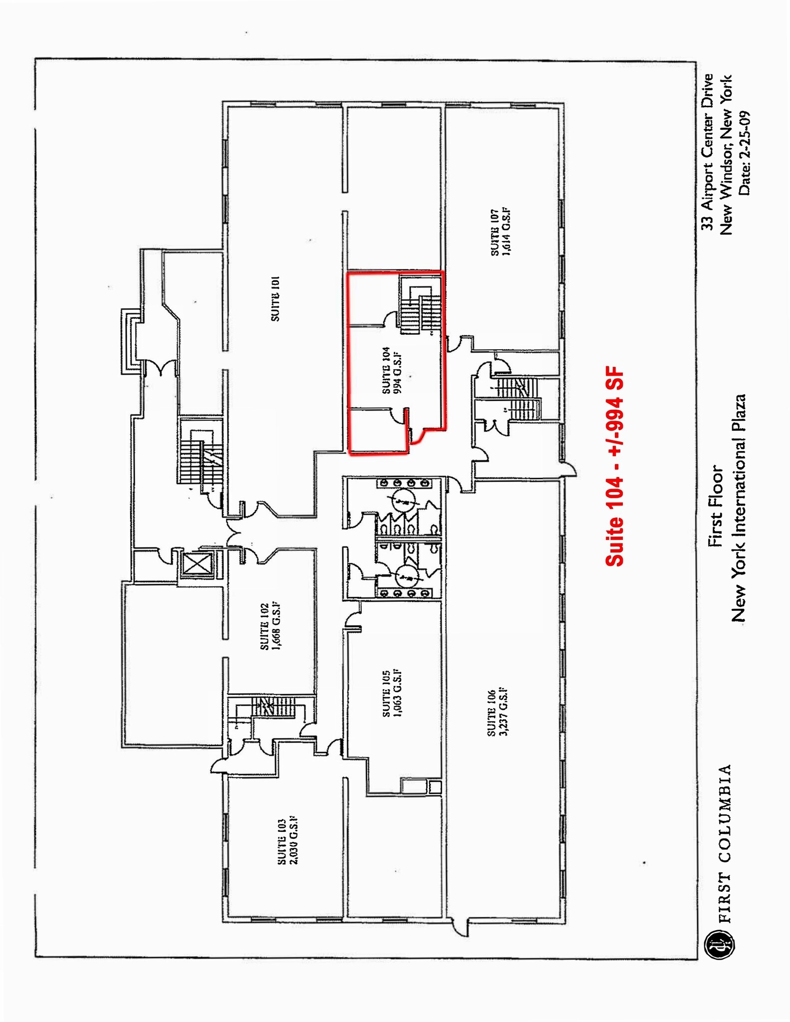 33 Airport Center Dr, New Windsor Township, NY for lease Floor Plan- Image 1 of 1