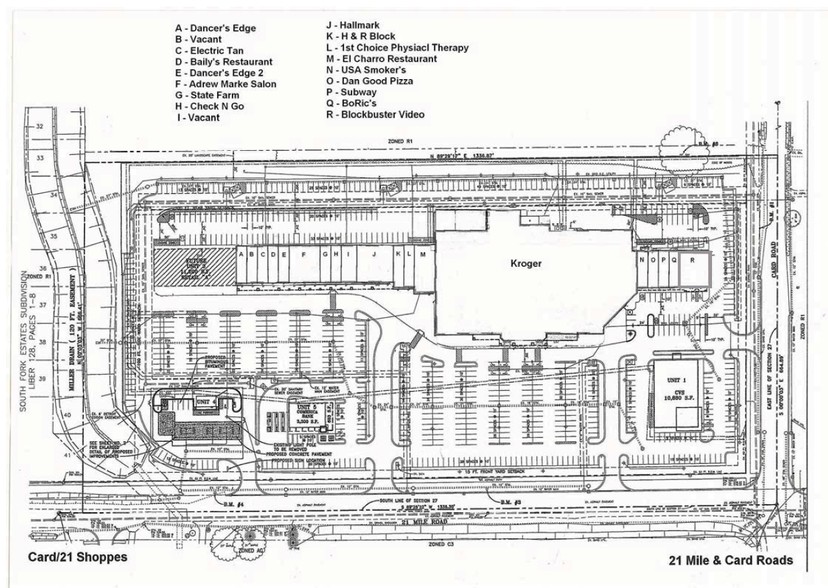 21473-21555 21 Mile Rd, Macomb Township, MI à louer - Plan de site - Image 2 de 2