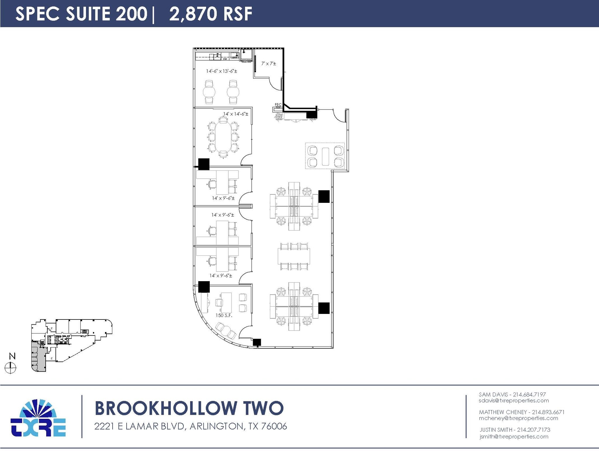 2301 E Lamar Blvd, Arlington, TX à louer Plan d’étage- Image 1 de 5