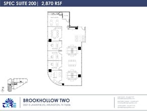 2301 E Lamar Blvd, Arlington, TX à louer Plan d’étage- Image 1 de 5