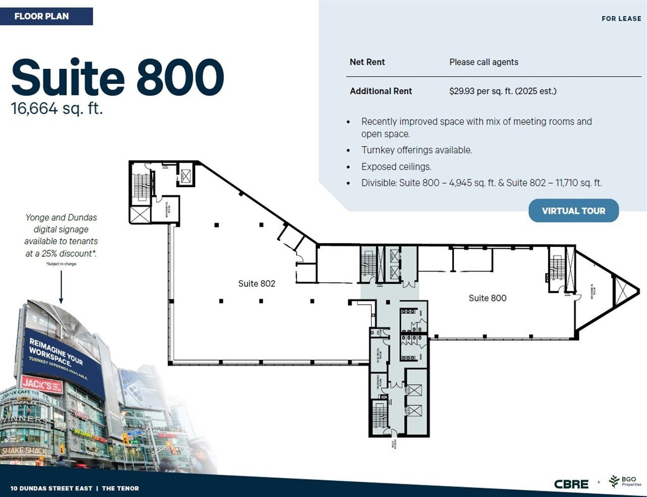 10 Dundas St E, Toronto, ON for lease Floor Plan- Image 1 of 2