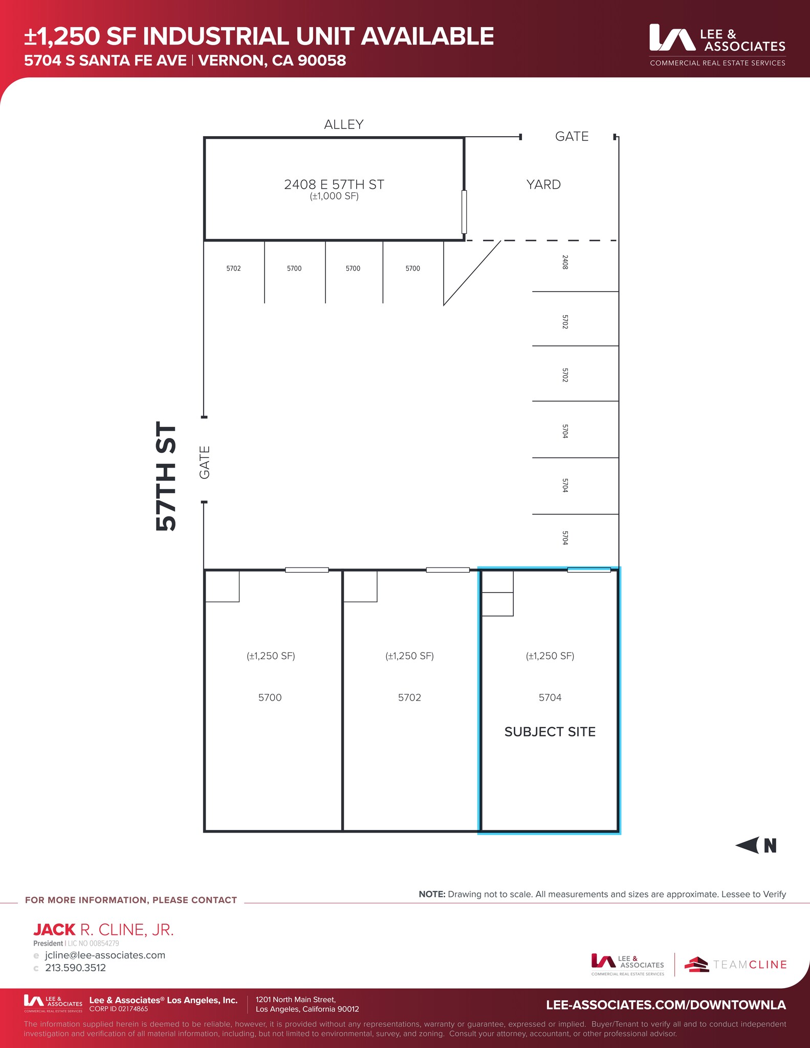 5700-5704 S Santa Fe Ave, Vernon, CA à louer Plan de site- Image 1 de 2