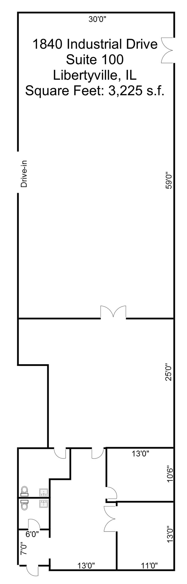 1840 Industrial Dr, Libertyville, IL à louer Plan d’étage- Image 1 de 1