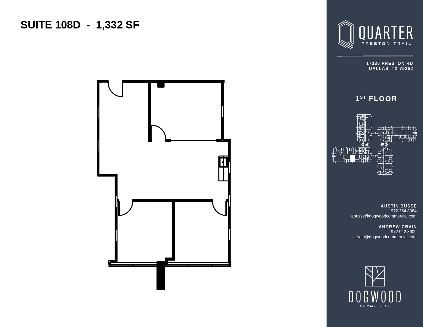 17330 Preston Rd, Dallas, TX à louer Plan d’étage- Image 1 de 1