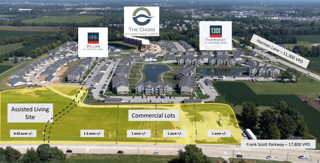 Hartman Lakes, Shiloh, IL for sale Aerial- Image 1 of 5