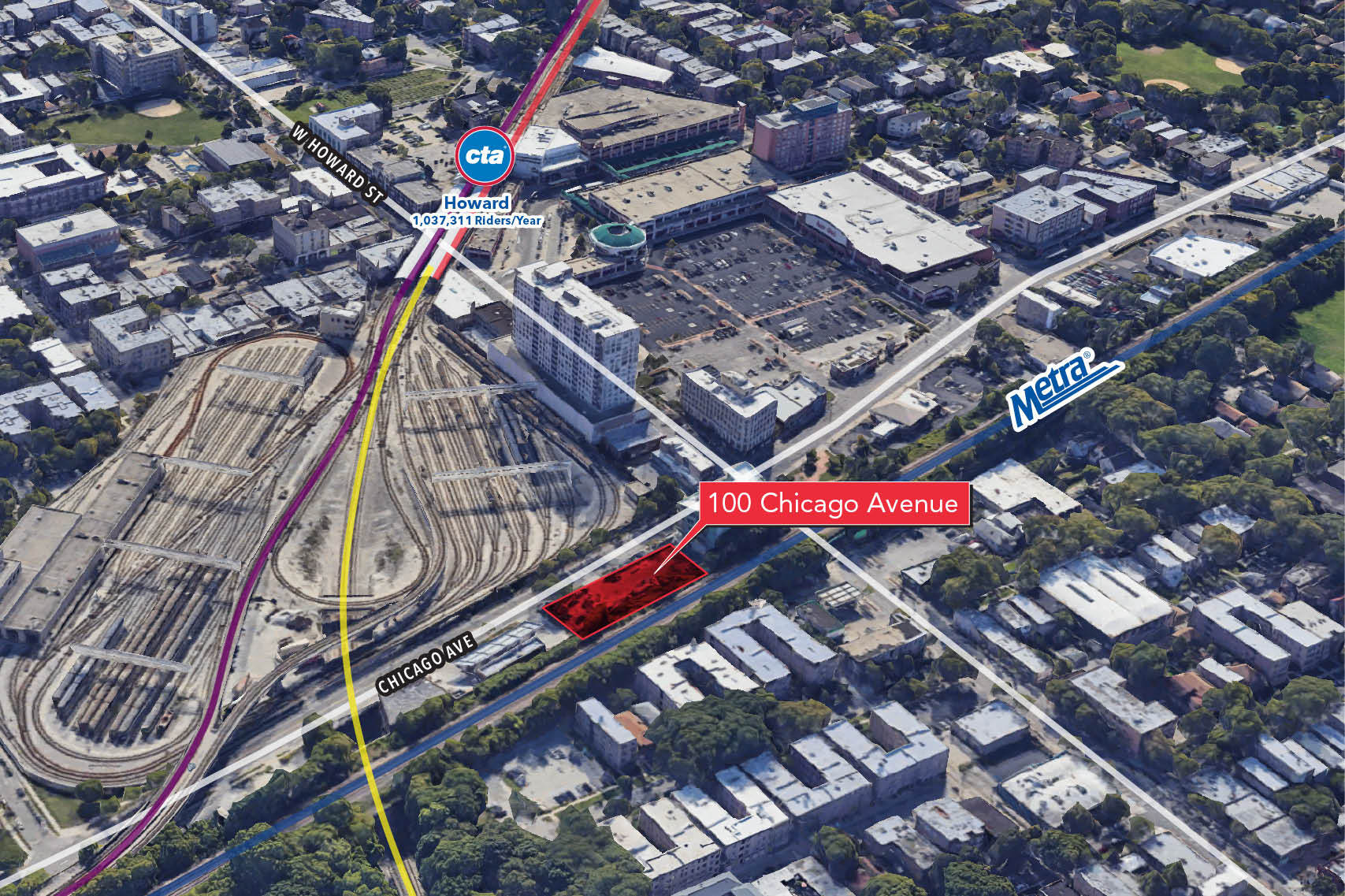 100 Chicago, Evanston, IL for sale Aerial- Image 1 of 3