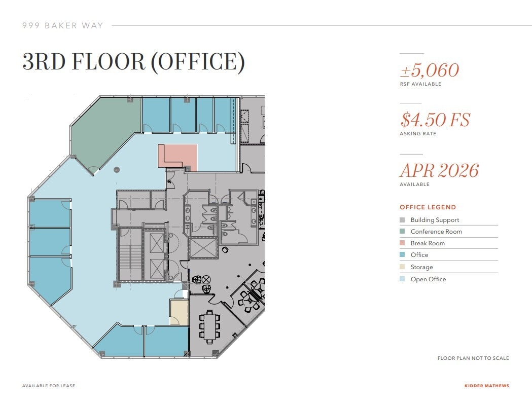 999 Baker Way, San Mateo, CA à louer Plan d’étage- Image 1 de 1