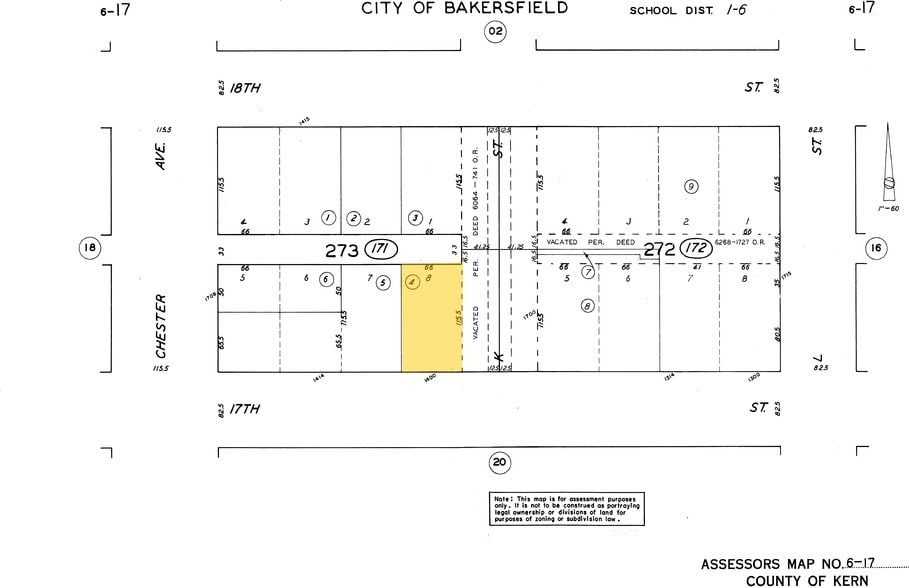 1400 17th St, Bakersfield, CA à vendre - Plan cadastral - Image 3 de 3