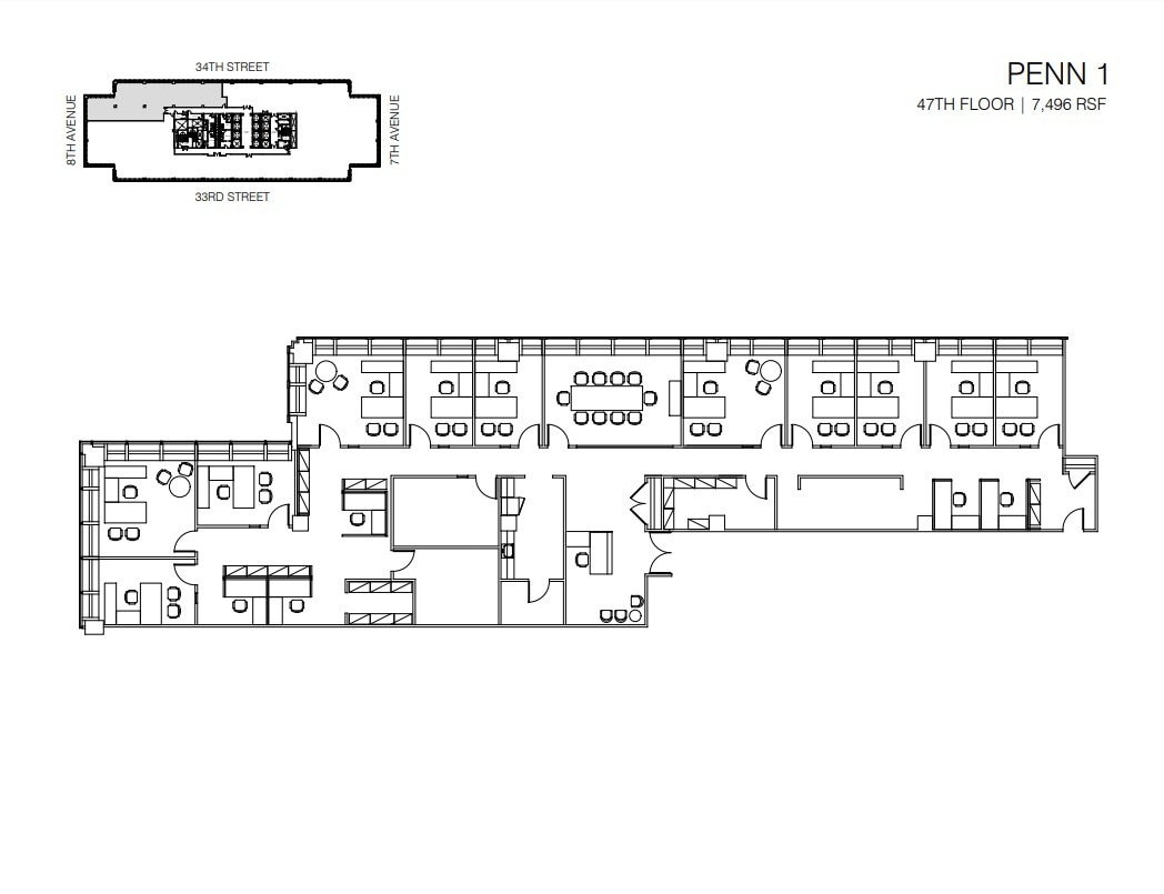PENN 1, New York, NY for lease Floor Plan- Image 1 of 3
