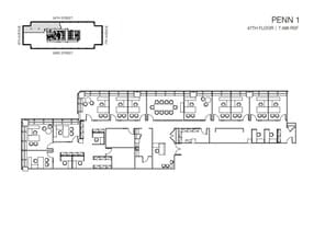 PENN 1, New York, NY for lease Floor Plan- Image 1 of 3